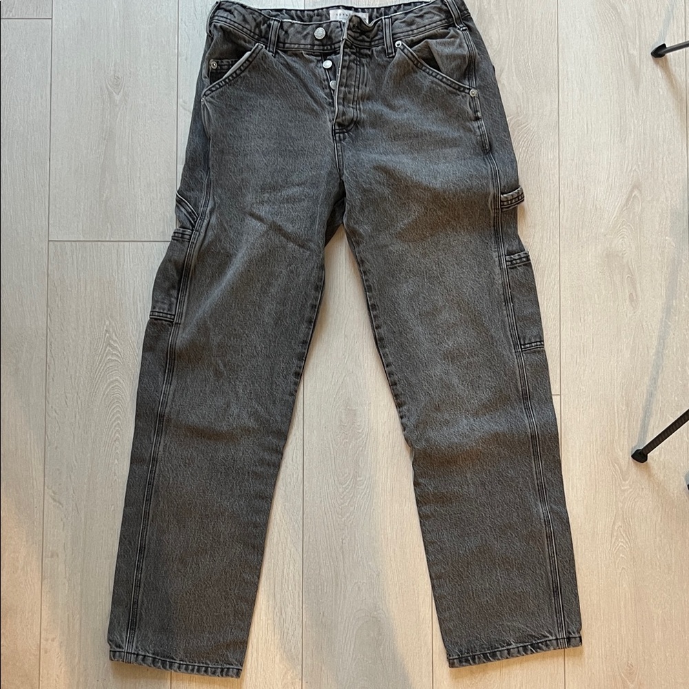 Topman Dark Gray Cargo Pants for Men